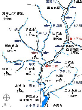 Ojikagawa map